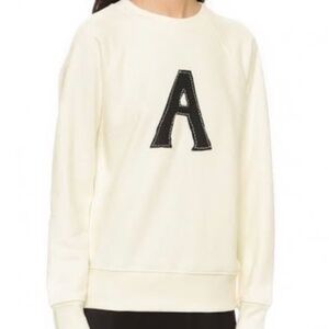 Alexa Chung for AG Cream Sweatshirt with Black A Size XS